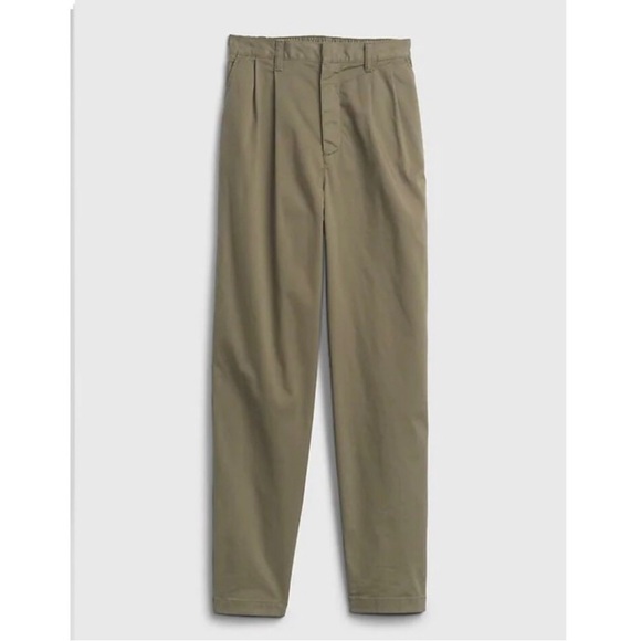 NWT! GAP Women's Black High Rise Pleated Khaki with Washwell - Multiple Sizes - Picture 2 of 7
